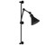Arkansas Lighting 6650S Wall Lamp shown in Matte Black with fixed arm and adjustable knob. Arkansas Lighting 6650S Wall Lamp shown in Matte Black with fixed arm and adjustable knob.