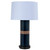 Arkansas Lighting 6657EOUC-MBBL 27" Gale Force and Matte Black Table Lamp with a Water Transfer Bleached Legno accent piece