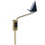 Arkansas Lighting 6658S-CC 15"H Matte Black and Plated Brass to match Chemetal #325 Wall Lamp