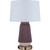 Arkansas Lighting 6661EO2U-EP 24"H Expressive Plum and Snowbound and Antique Brushed Brass accents Table Lamp
