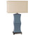 Arkansas Lighting 6676T 29" hourglass Table Lamp shown in Earl Grey and Brushed Nickel.