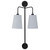 Arkansas Lighting 6697D 36"H Matte Black Dual-mounted Double Wall Lamp