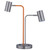 Arkansas Lighting 6710T 22-7/8"H Brushed Nickel and Orange Table Lamp