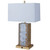 Arkansas Lighting White Marble Table Lamp with Gold Resin 28.5" Table Lamp shown in Faux White Marble and Gold Resin