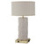 Arkansas Lighting 6989E2OUC 27"H Creamy White Textured Table Lamp with Satin Gold accents