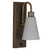 Arkansas Lighting 7046S 13"H Brushed Brass and Faux Wood Headboard Wall Lamp