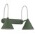 Arkansas Lighting 7110D 24"H Powder Coat Matte Agate Green and High Reflective White Double Wall Lamp