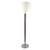 Arkansas Lighting F5628A-L001-T026-LS01-SW13-CD20-M 60" Nickel and Jewel Mahogany Floor Lamp