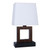 Arkansas Lighting T5712A-P043-H071-2O-LS01-SW01-CD01-M 21" Table Lamp shown in Rich Leather and Matte Black