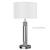 Arkansas Lighting T6920A-P051-N020-ODU-LS01-SW01-CD01 30"H Brushed Nickel and Greystone Numode Table Lamp