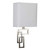 Arkansas Lighting W3382A-L001-LS02-CD05-M 15.25" Brushed Nickel Wall Sconce