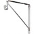 Hardware Resources 1530 Shelf Bracket with Rod Support for Oval Closet Rods