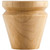 Hardware Resources BF14-3 4" W x 4" D x 4" H Round Grooved Tapered Bun Foot