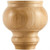 Hardware Resources BF45 4-1/2" W x 4-1/2" D x 4-1/2" H Turned Transitional Bun Foot