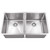 32" L x 19" W x 10" D Undermount 16 Gauge Handmade Stainless Steel 50/50 Double Bowl Sink | HMS250 | Hardware Resources