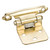 Traditional 1/2" Overlay Hinge with Screws - Polished Brass | P5011PB-R | Hardware Resources