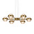 VONN Lighting VAP2336AB Milano VAP2336AB 25" 6-Light Height Adjustable Pendant Lighting Integrated LED Chandelier in Antique Brass