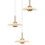 VONN Lighting VAP2323AB Ferrara VAP2323AB 16" 100-277V 3-Light Integrated LED Pendant Lighting Height Adjustable Chandelier in Antique Brass