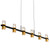 VONN Lighting VMC34247BL Ellegi VMC34247BL 47" 100-277V Up-Down 6-Light Pendant Lighting Height Adjustable Integrated LED Black Linear Chandelier
