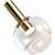 VONN Lighting VAP2181BRS Sienna VAP2181BRS 5" Integrated LED Height Adjustable Pendant Light with Globe Shade, Brass