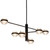 VONN Lighting VAC333RD6BL Milano VAC333RD6BL 40" 6-Light Pendant Lighting Integrated LED Chandelier in Black with Height Adjustable Rods