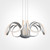 VONN Lighting VMC32420AL Capella VMC32420AL 30" Integrated LED Chandelier Height Adjustable Flower-Petal Pendant Light in Silver