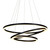VONN Lighting VMC32500BL Tania Trio VMC32500BL 32" Integrated LED Chandelier Height Adjustable Circular Pendant Light in Black