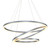 VONN Lighting VMC32500AL Tania Trio VMC32500AL 32" Integrated LED Chandelier Height Adjustable Circular Pendant Light in Silver