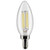 Satco S21827 5.5 Watt B11 LED; Clear; Candelabra Base; 2700K; 500 Lumens; 120 Volt; 2-Pack