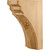Hardware Resources COR43-3-HMP 5" W x 8" D x 12" H Hard Maple Fleur-de-lis Beveled Corbel