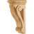 Hardware Resources COR30-1OK 4" W x 5" D x 10" H Oak Scrolled Art Nouveau Corbel
