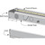 36-1/2" 600 Lumens/Ft. Higher Output RM Series Lighted Power Strip, Single-White, 1800 Lumens/Fixture, Satin Nickel Finish, Grey Receptacles, Warm White 2700K | LP36HR18NDGSN27 | Task Lighting