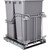 Double 50 Quart Polished Chrome STORAGE WITH STYLE® Metal Soft-close Trashcan Pullout | SWS-MBMD50GPC | Hardware Resources