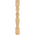 3-1/2" W x 3-1/2" D x 35-1/2" H Hard Maple Fluted Acanthus Post | P29-3.5-HMP | Hardware Resources
