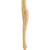 2-1/2" W x 2-1/2" D x 31" H Rubberwood Acanthus Cabriole Leg | LEGB-1RW | Hardware Resources