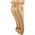 8-1/2" W x 5-1/2" D x 22" H Rubberwood Scrolled Corbel | CORN-5RW | Hardware Resources