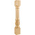 HARDWARE-P23-5-WB - 5" W x 5" D x 35-1/2" H White Birch Fluted Acanthus Post, P23-5-WB - Hardware Resources