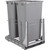 HARDWARE-WC-EMBM-D50G - 50qt Wire Double Trashcan Pullout with Soft-close Slides, WC-EMBM-D50G - Hardware Resources