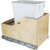 Single 35 Quart Wood Bottom-Mount Soft-close Trashcan Rollout for Hinged Doors, Includes One White Can | CAN-WBMS35WH | Hardware Resources