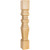 5" W x 5" D x 35-1/2" H Rubberwood Fluted Acanthus Post | P29RW | Hardware Resources