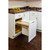Single White 35 Quart Top-Mount Trashcan Pullout for 15" Opening | CAN-TMS1535W-K | Hardware Resources