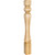3-3/4" W x 3-3/4" D x 35-1/2" H Rubberwood Baroque Post | P37RW | Hardware Resources