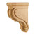 3" W x 7" D x 10" H Hard Maple Scrolled Corbel | CORF-1-HMP | Hardware Resources