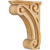 3" W x 6-1/2" D x 10" H Rubberwood Scrolled Fluted Corbel | COR4-1RW | Hardware Resources