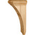 Hardware Resources COR39-3-RW 3" W x 8" D x 14" H Rubberwood Minimal Bullnose Cap Corbel