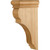 3" W x 6-1/2" D x 12" H Maple Fluted Corbel | CORJ-MP | Hardware Resources