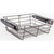 Dark Bronze Closet Pullout Basket with Slides 16"D x 17"W x 6"H | POB1-16176ORB | Hardware Resources
