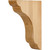 Hardware Resources COR46-CH 1-3/4" W x 6" D x 8" H Cherry Scalloped End Corbel