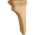 3" W x 6-1/2" D x 12" H Rubberwood Bullnose Cap Corbel | COR38-RW | Hardware Resources