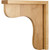 2-1/2" W x 12" D x 12" H Rubberwood Bar Corbel | COR8-2RW | Hardware Resources
